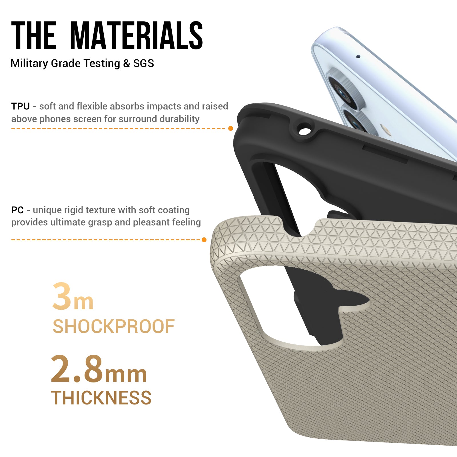 TPU PC Shell for Samsung Galaxy A54 5G Triangle Military Grade Drop-proof Back Cover Protective Case TPU PC Shell for Samsung Galaxy A54 5G Triangle Military Grade Drop-proof Back Cover Protective Case